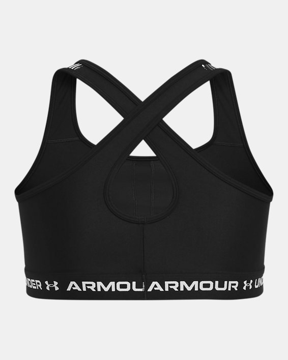 Women's Armour® Mid Crossback Pride Sports Bra, Black, pdpMainDesktop image number 5